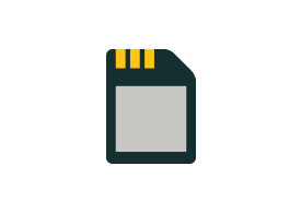 Memory Card Flat Vector