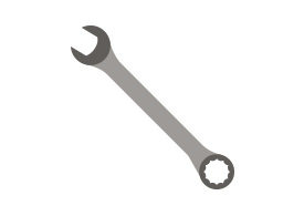 Combination Wrench Flat Vector