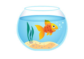 Goldfish Aquarium Free Vector Illustration