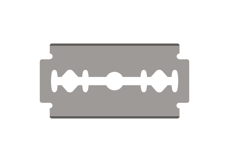 safety-razor-blade-flat-vector