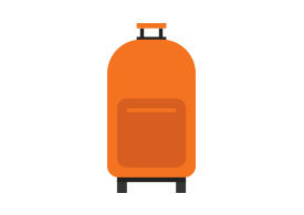 Baggage Suitcase Flat Vector
