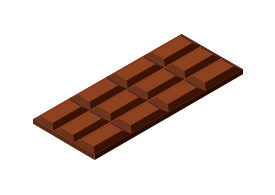 Isometric Flat Chocolate Free Vector