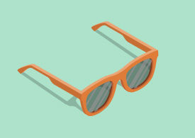 Isometric Vector Orange Sunglasses