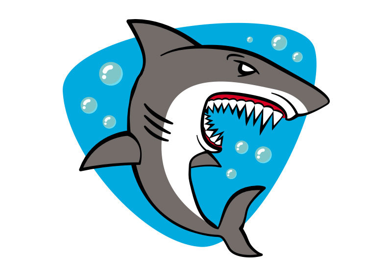 Shark Cartoon Free Vector Illustration