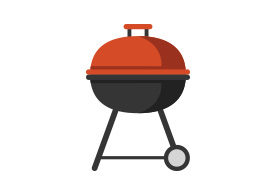 Barbecue Grill Flat Vector