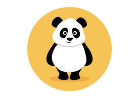 Panda Flat Vector Illustration