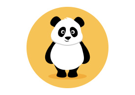 Panda Flat Vector Illustration - SuperAwesomeVectors