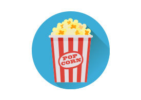 Popcorn Flat Vector Icon