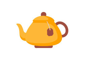 Tea Pot Flat Vector