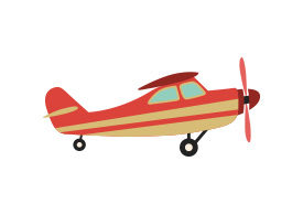 Airplane Flat Vector