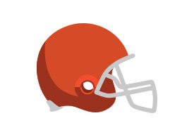 American Football Helmet Flat Vector