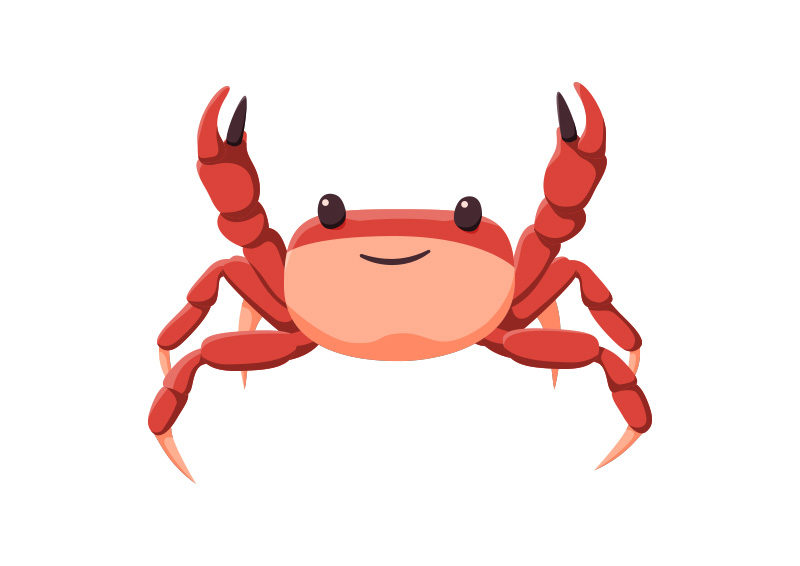 Cartoon Crab Vector Illustration - SuperAwesomeVectors