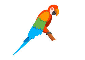 Cartoon Parrot Vector