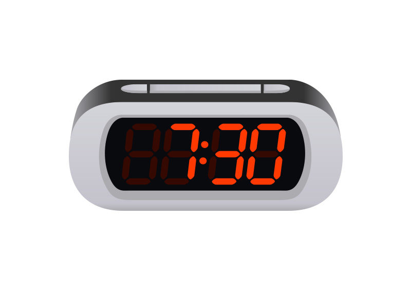 Digital Alarm Clock Vector - SuperAwesomeVectors