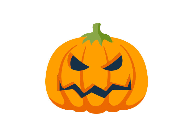 Halloween Pumpkin Flat Vector - SuperAwesomeVectors