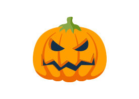 Halloween Pumpkin Flat Vector