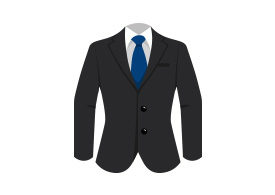 Man Suit With Blue Tie Free Vector