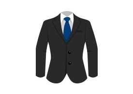Man Suit With Blue Tie Free Vector - SuperAwesomeVectors