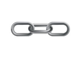Metal Chain Links Vector Illustration
