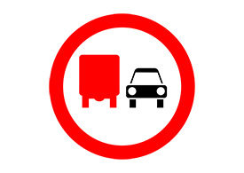 No Overtaking For Trucks Vector Sign