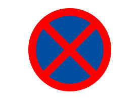 No Stopping Traffic Sign Vector