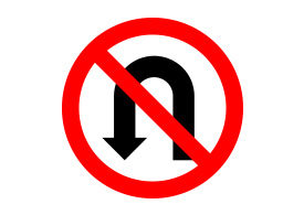 No U-Turn Traffic Sign