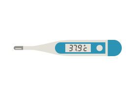 Digital Thermometer Flat Vector