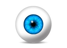 Eyeball With Blue Iris