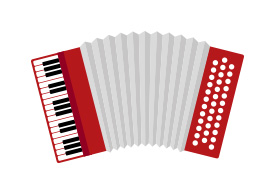 Flat Accordion Vector Illustration - SuperAwesomeVectors