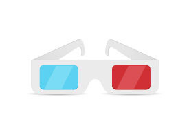 Paper 3D Glasses Free Vector