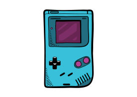 Game Boy Video Game Console Vector Drawing