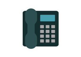 Landline Phone Flat Vector Icon