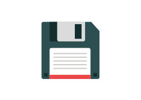Floppy Disk Flat Vector Icon