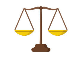 Justice Scales Flat Vector Icon