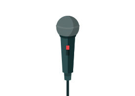 Microphone Free Flat Vector Icon