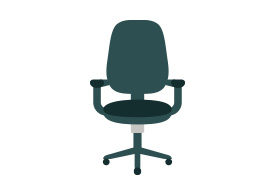 Office Chair Flat Vector Icon