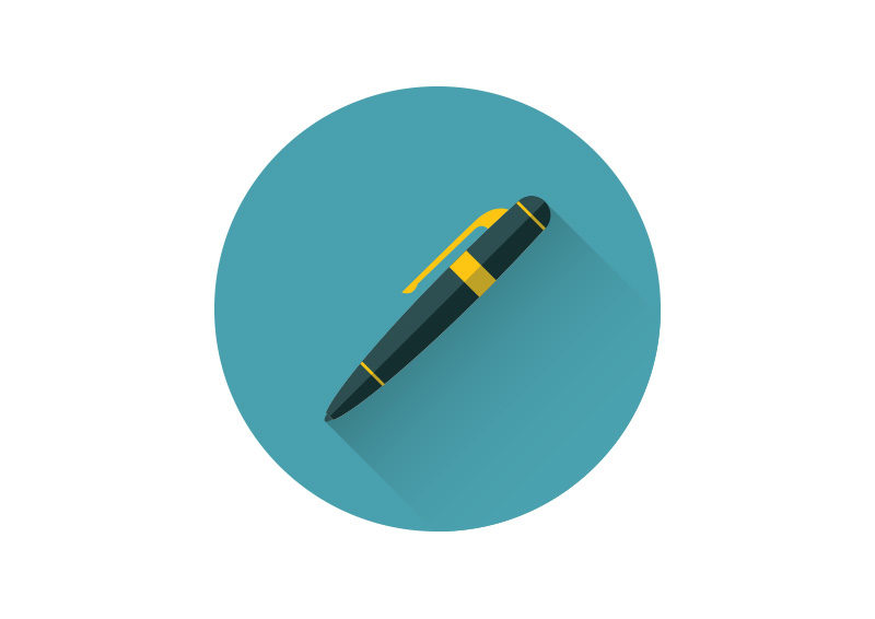 Download Pen Flat Vector Icon - SuperAwesomeVectors