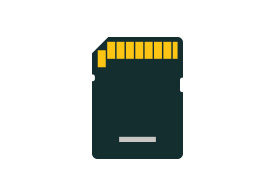SD Card Flat Vector Icon