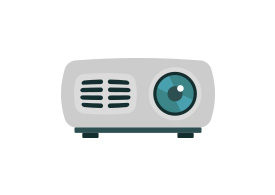 Video Projector Flat Vector Icon