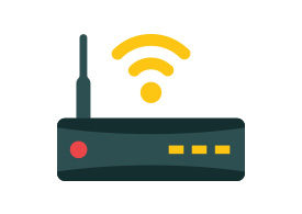 Wifi Router Flat Vector