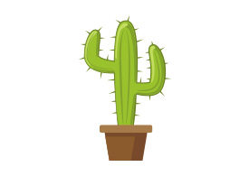 Cactus Flat Style Vector Icon