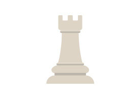 Chess Tower Flat Vector Icon