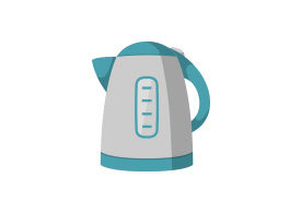 Electric Kettle Flat Vector Icon