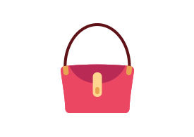 Handbag Flat Style Vector Icon