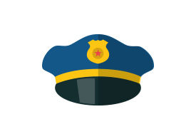 Police Hat Free Flat Style Vector Icon