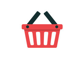 Shopping Basket Flat Vector Icon