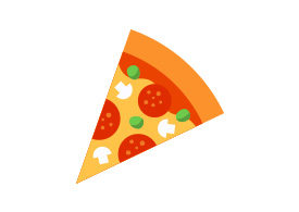 Slice of Pizza Free Flat Style Vector