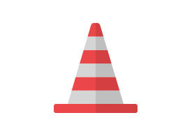 Traffic Cone Flat Vector Icon