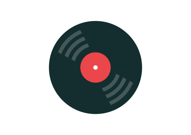 Download Vinyl Record Flat Style Free Vector Icon