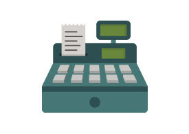 Cash Register Flat Vector Icon